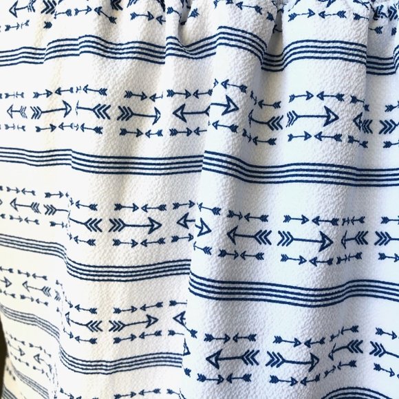 Flutter Sleeve Stripes & Arrows Top - Picture 7 of 12